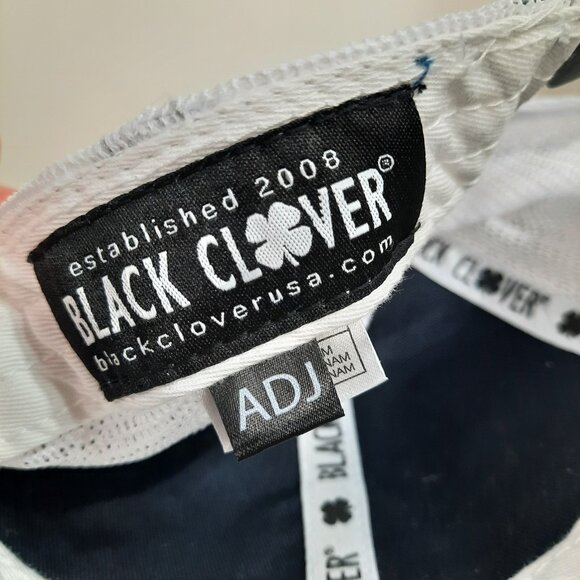 Black Clover Hat Red White Blue USA American Flag Logo SnapBack Golf Mesh Back - Picture 11 of 11